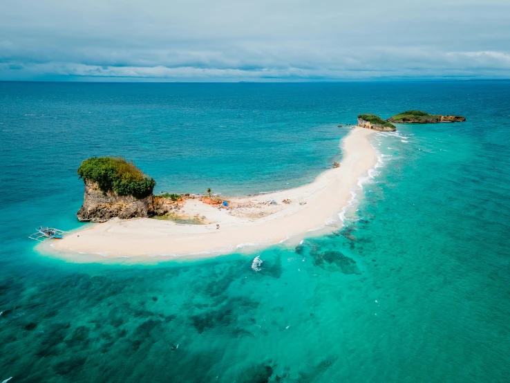 an island off the coast near water