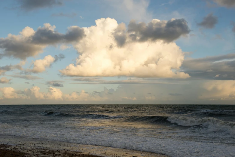 a po of a ocean with a sky in the background