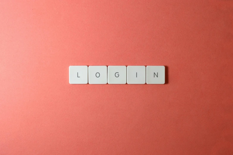 a keyboard with the word login placed over it