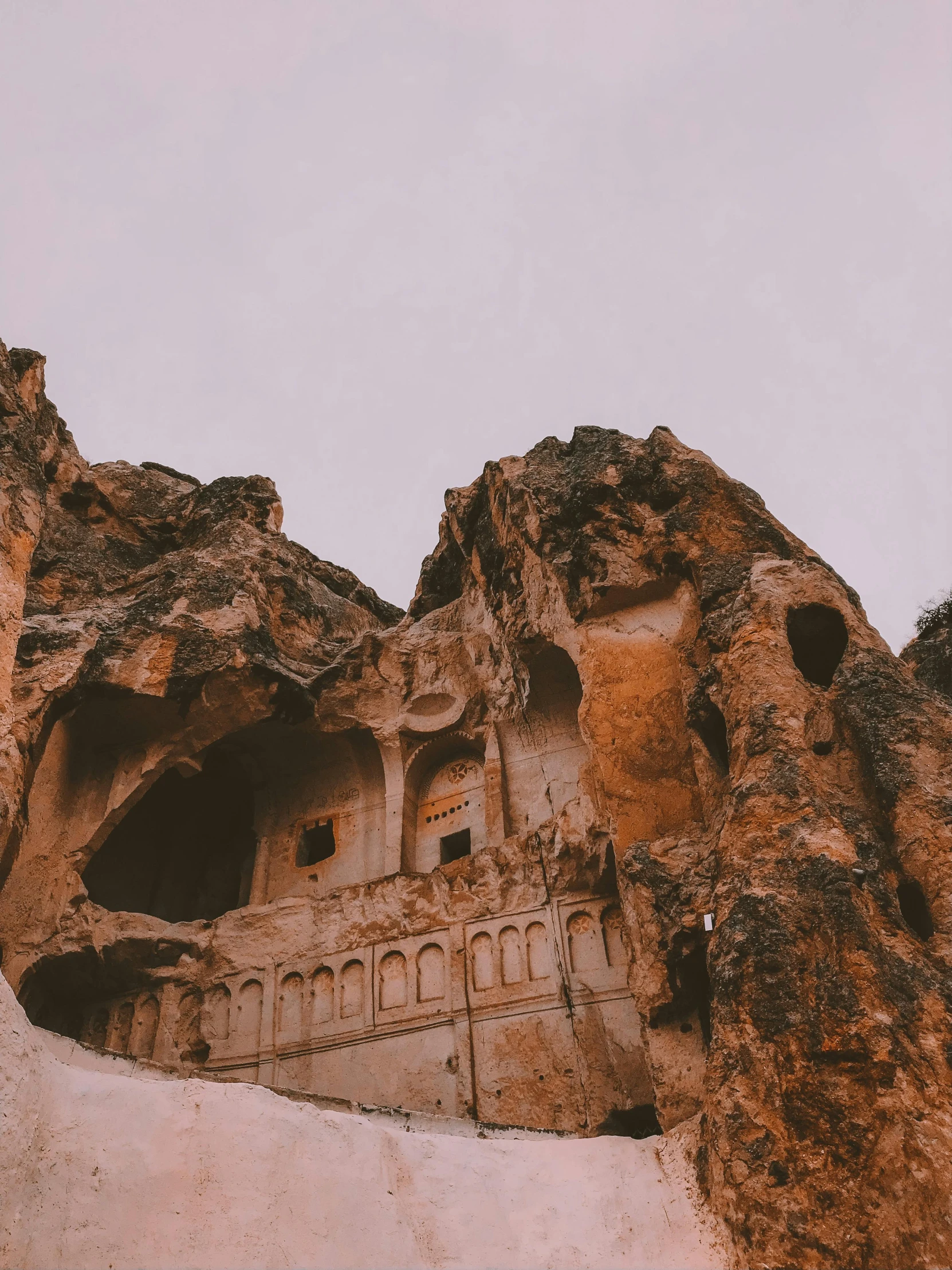 the rock formations hold different designs of architecture