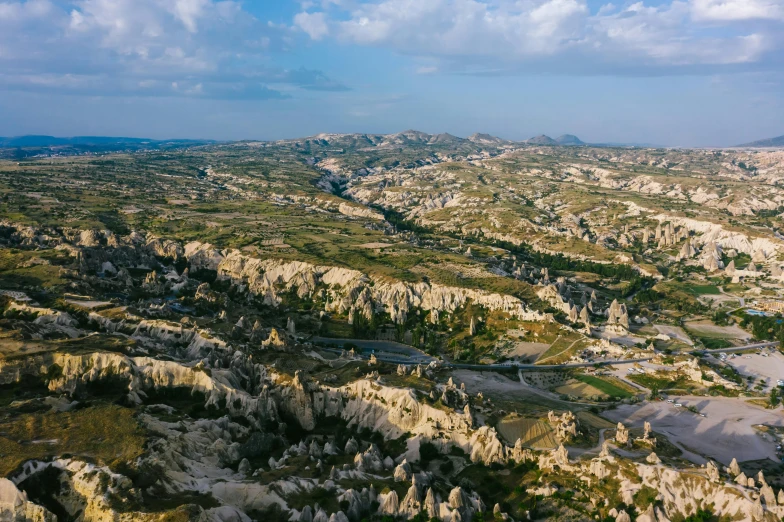 a bird's - eye view of an arid landscape