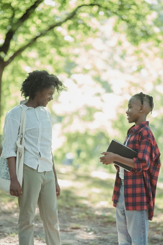 a man and a  are standing near each other