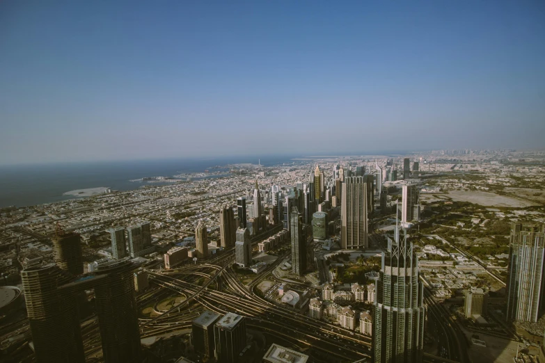 a beautiful aerial view of the city with lots of tall buildings