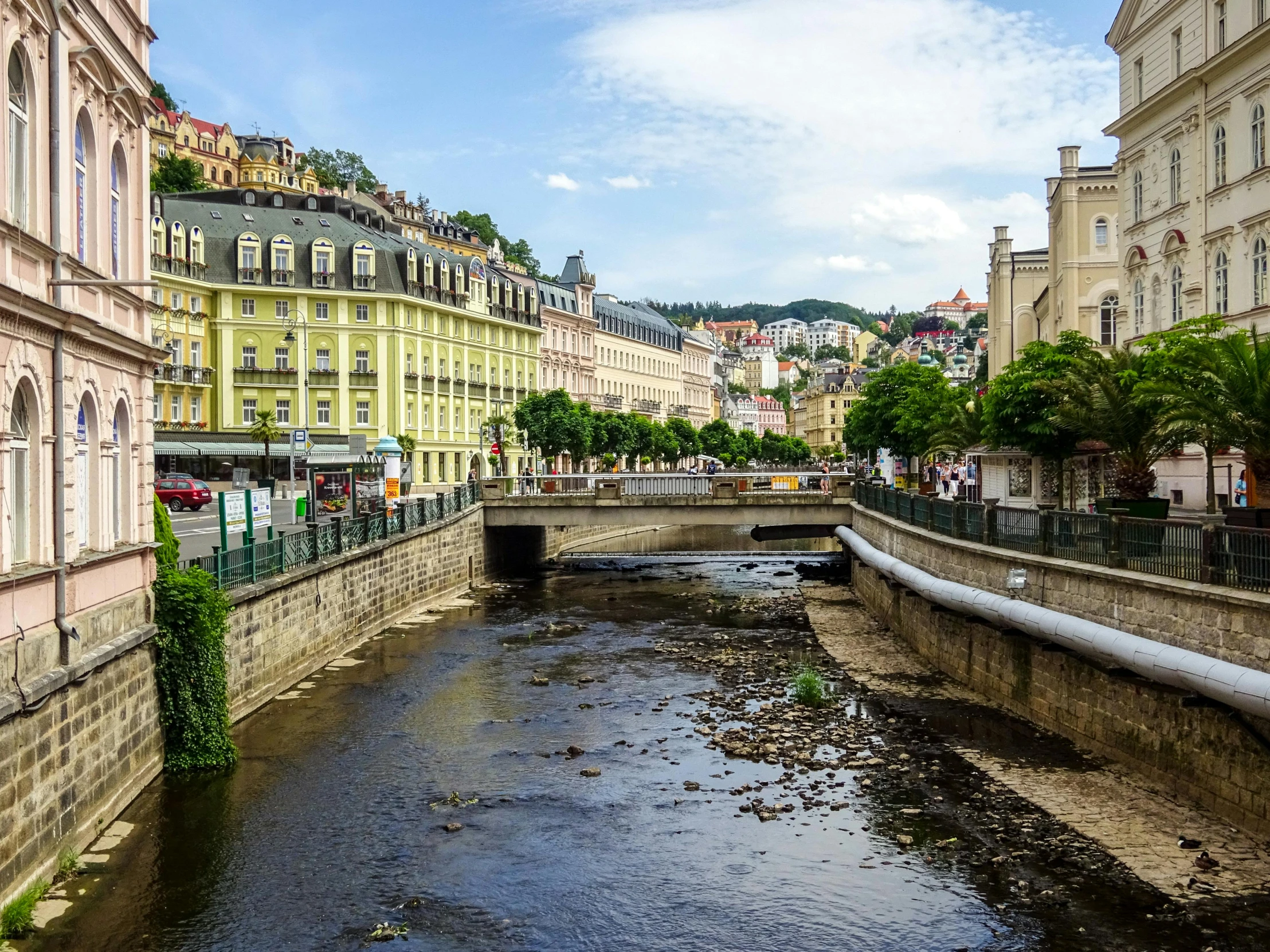 there is a river running through this street