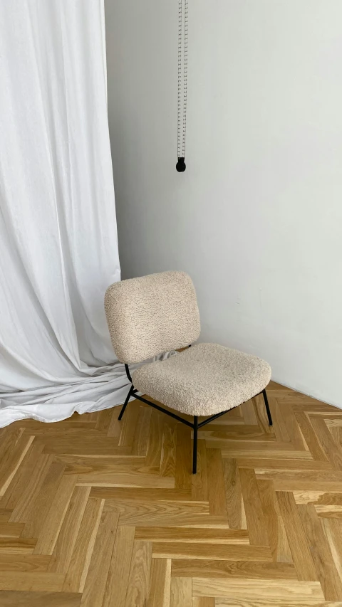 a chair sitting on the floor in a room