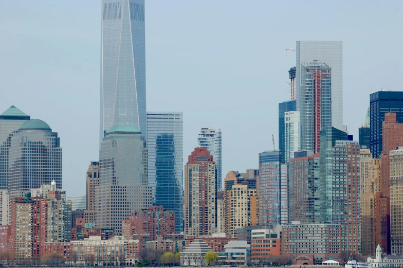 a cityscape with tall buildings and skyscrs