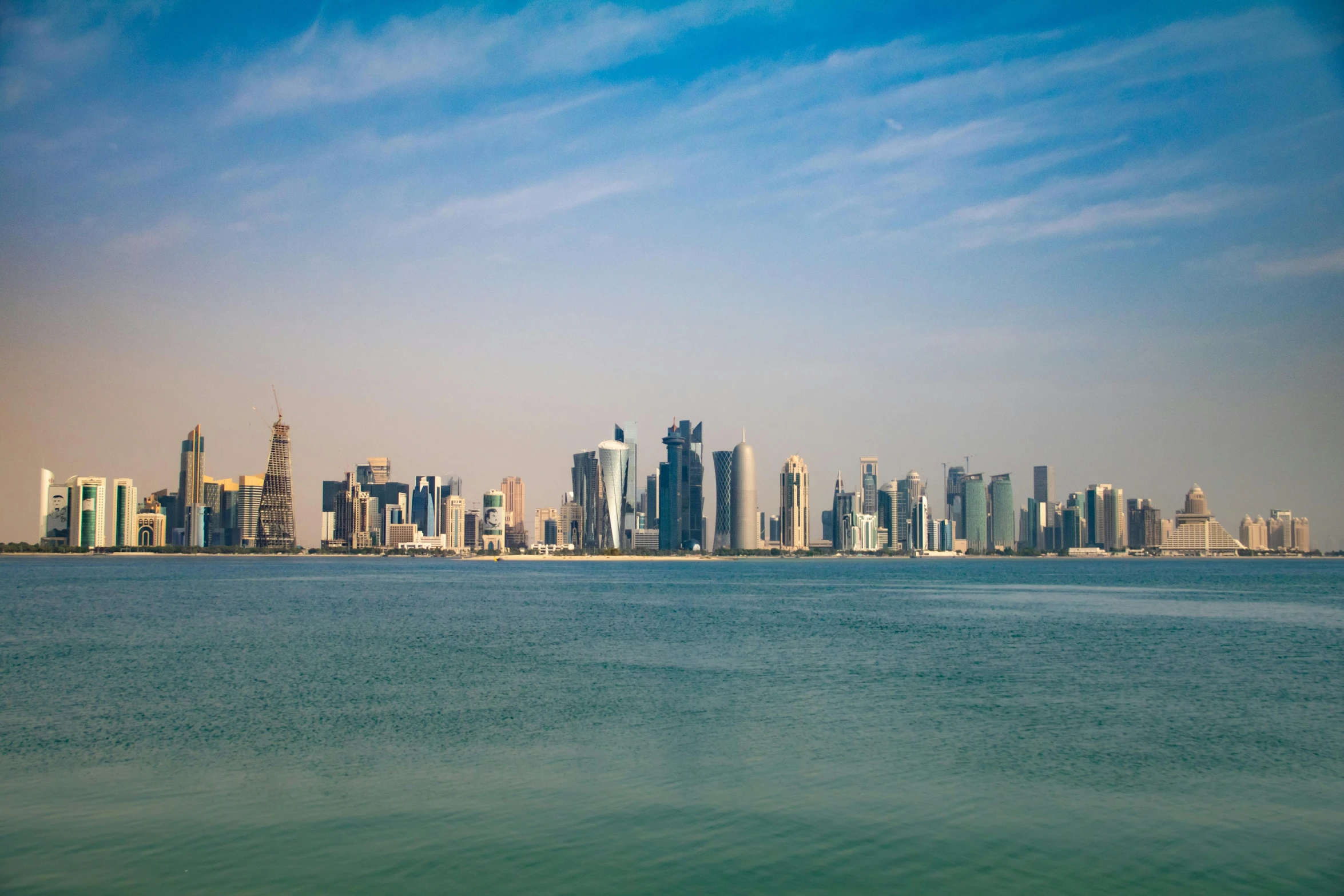 a view of a city across the water