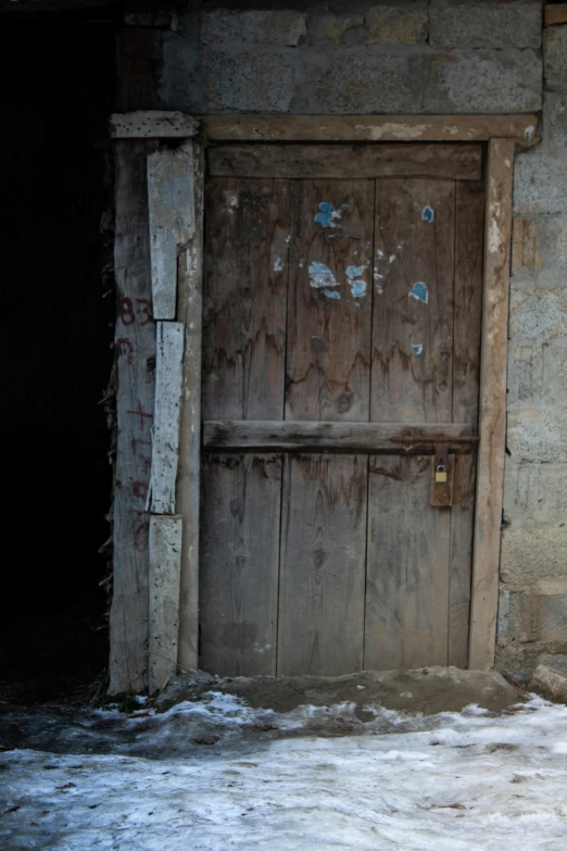 a door with a handle on a house