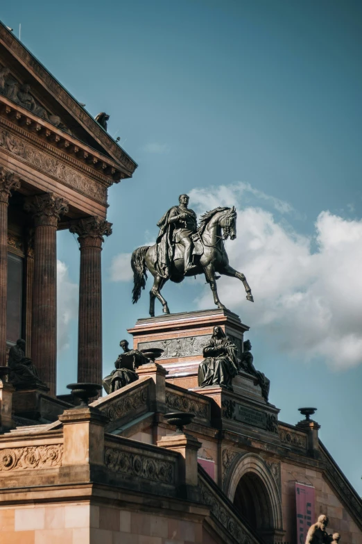 a statue of a man on top of a horse