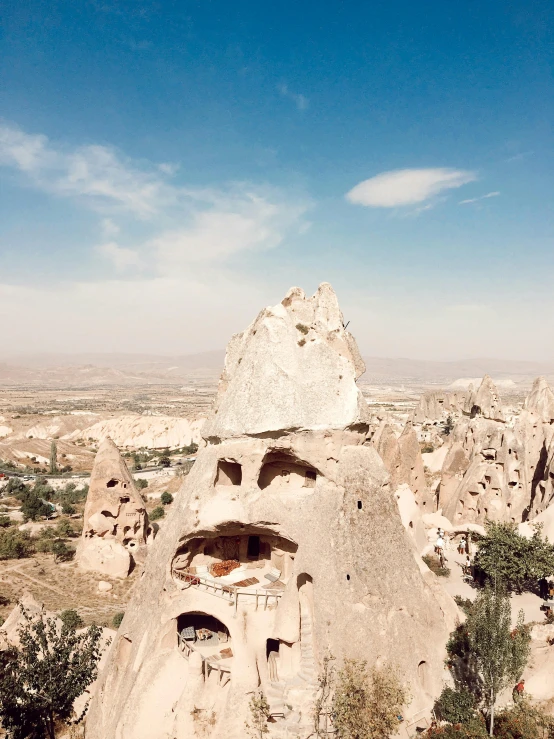 rock formations with different structures made of them