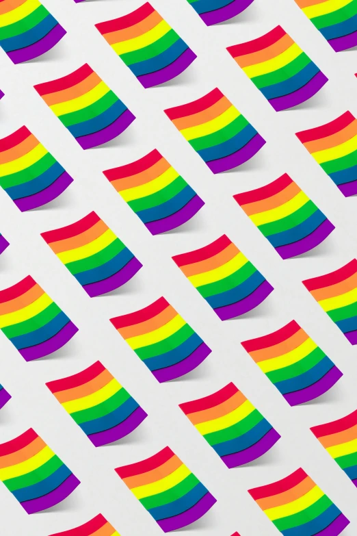 colorful striped paper with a white background