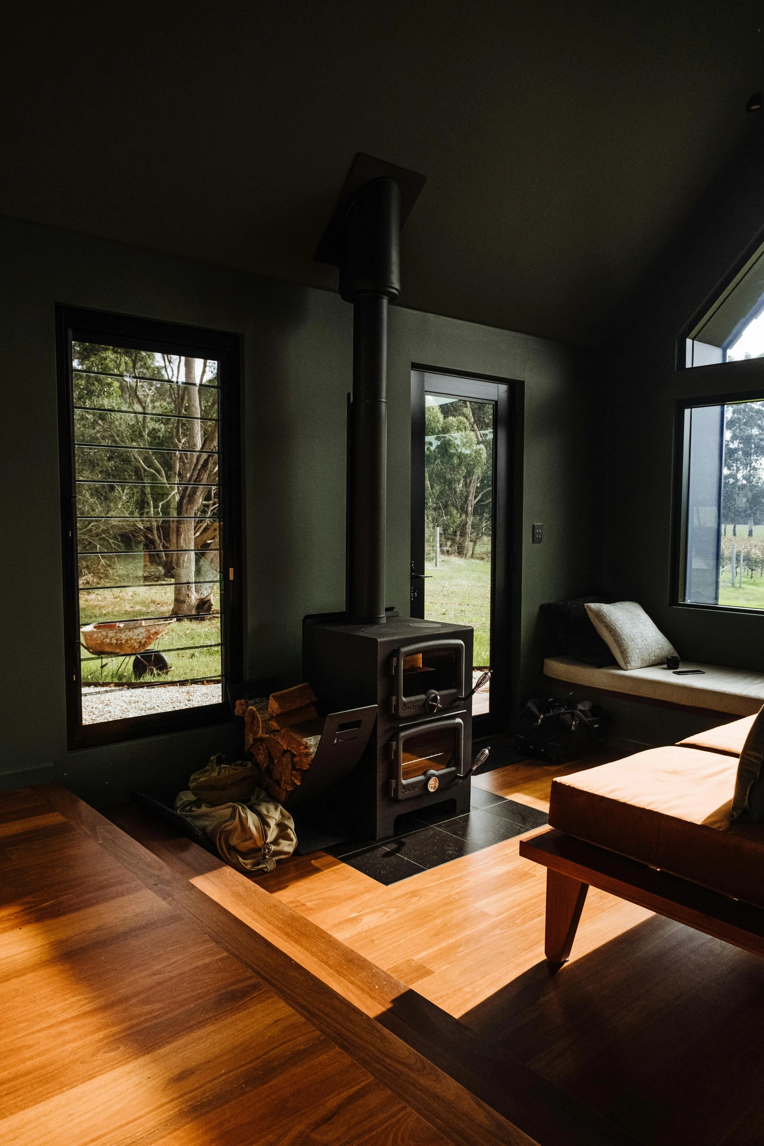 a living room that has a couch and window