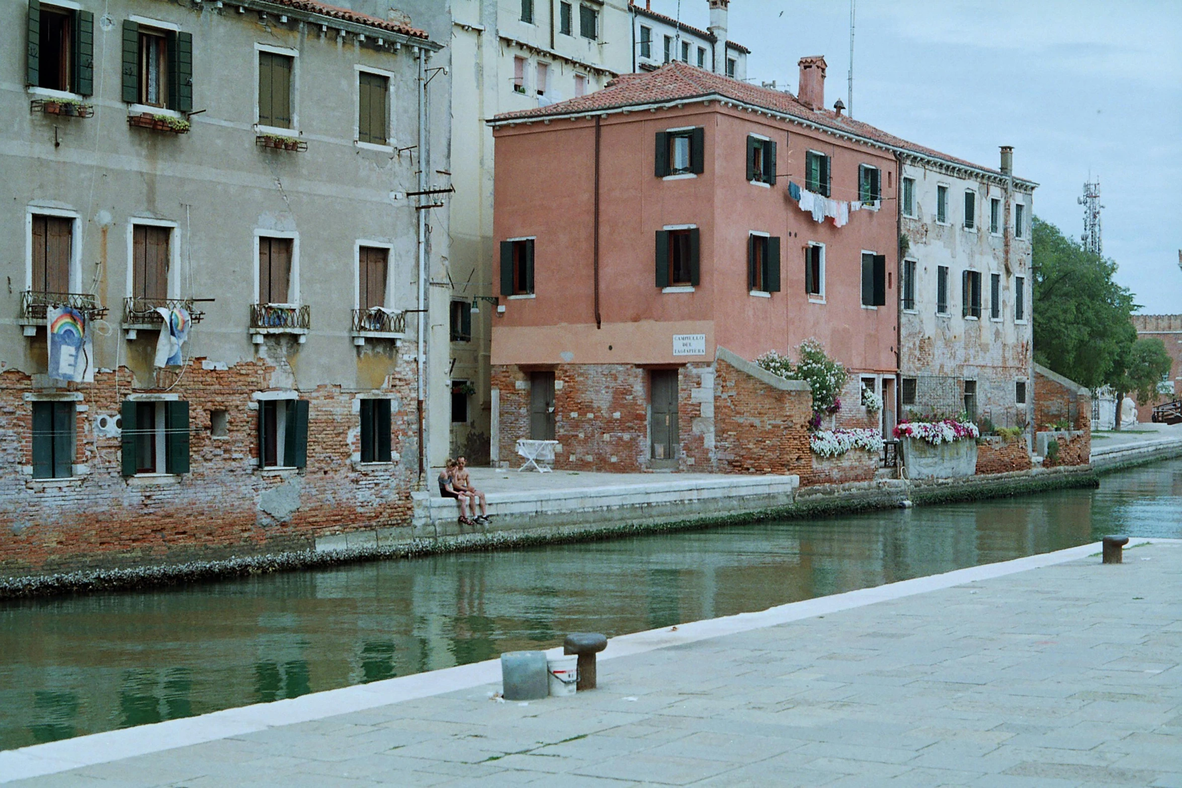 old buildings next to an urban waterway in europe