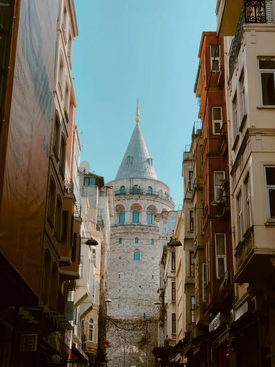 view of an alley in a european city