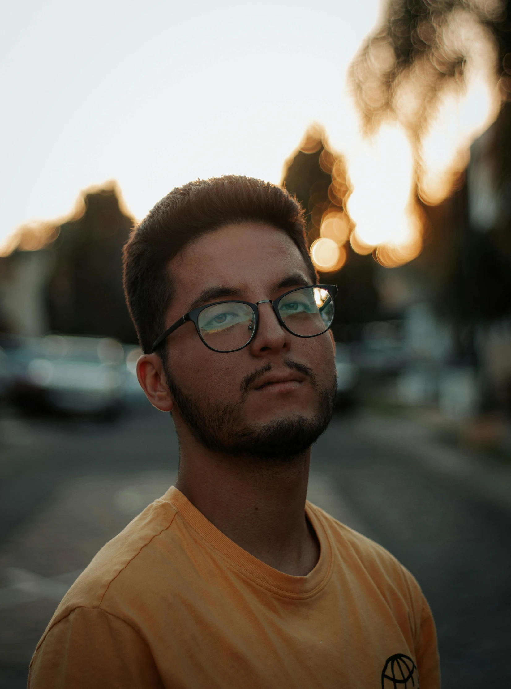 a man is standing in the middle of the street