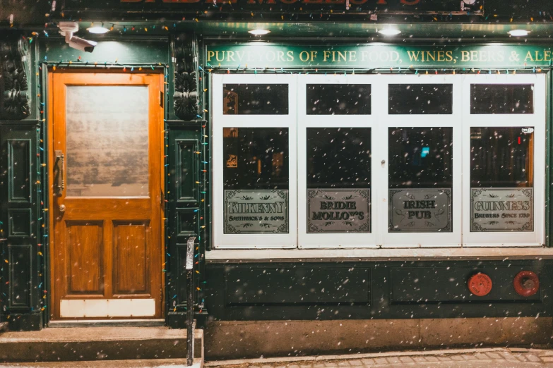 the door of a business where the business is located