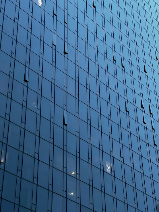 birds sit on the strings outside a tall building