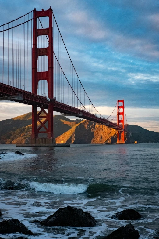 golden gate bridge taken from baker beach