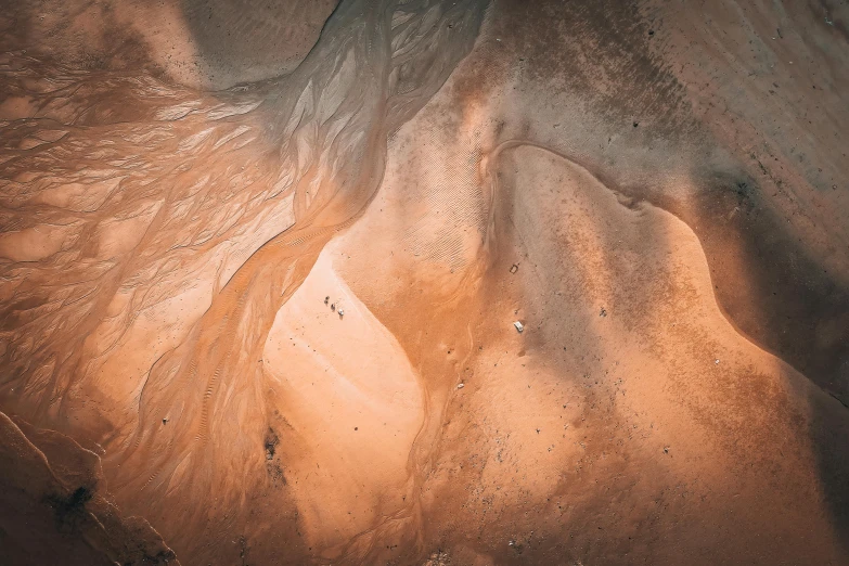 an overhead view of the beach from above