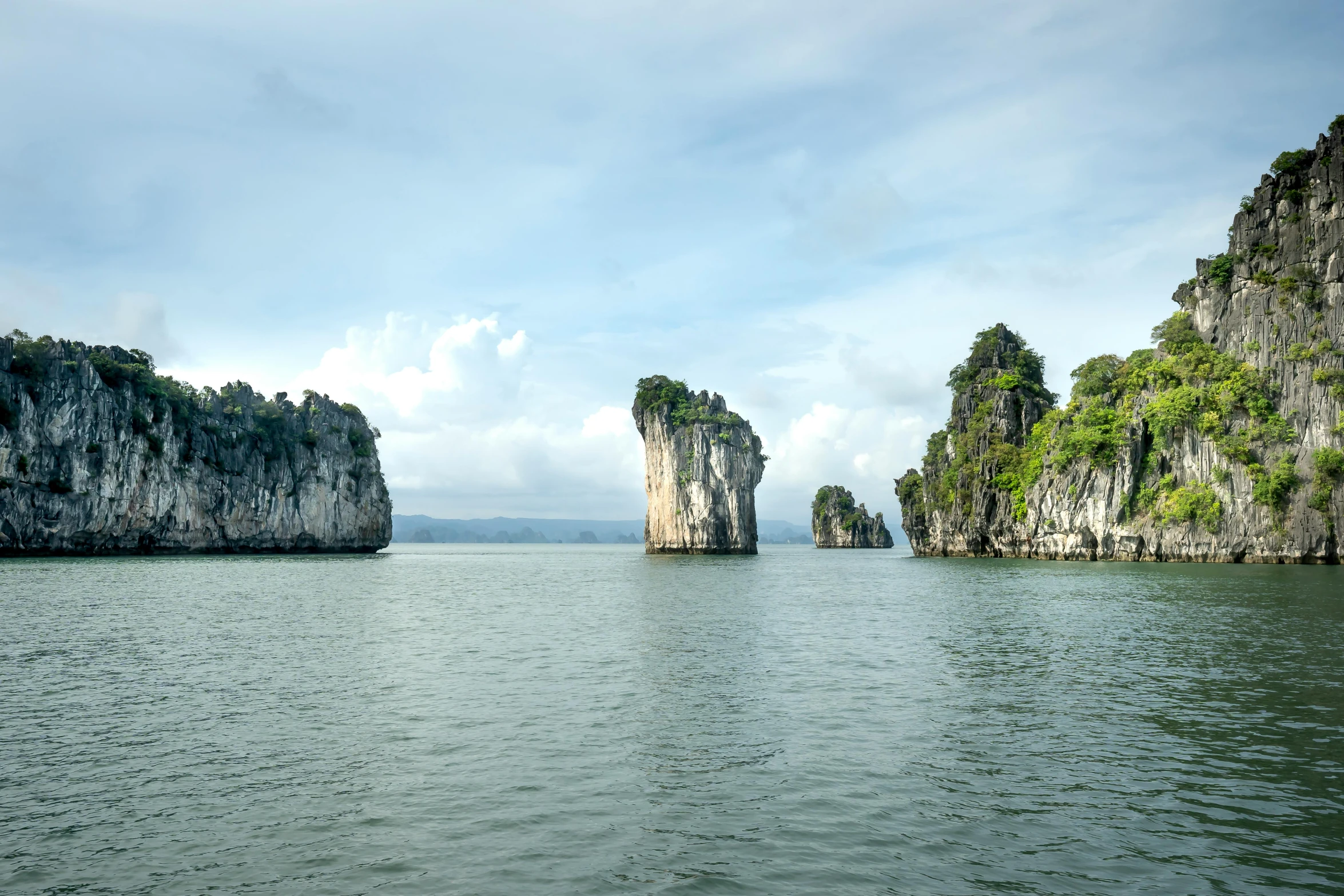 two islands are in a body of water