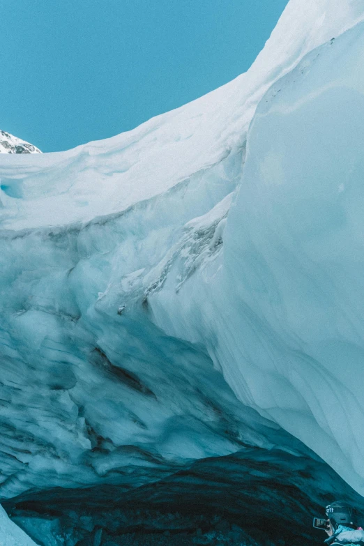 the snow is melting and covered with water