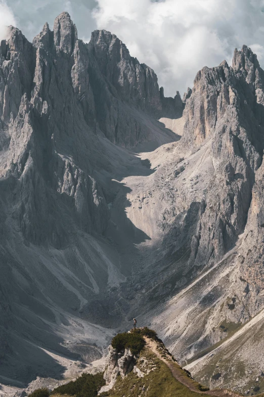 a scenic view of mountains and the ground