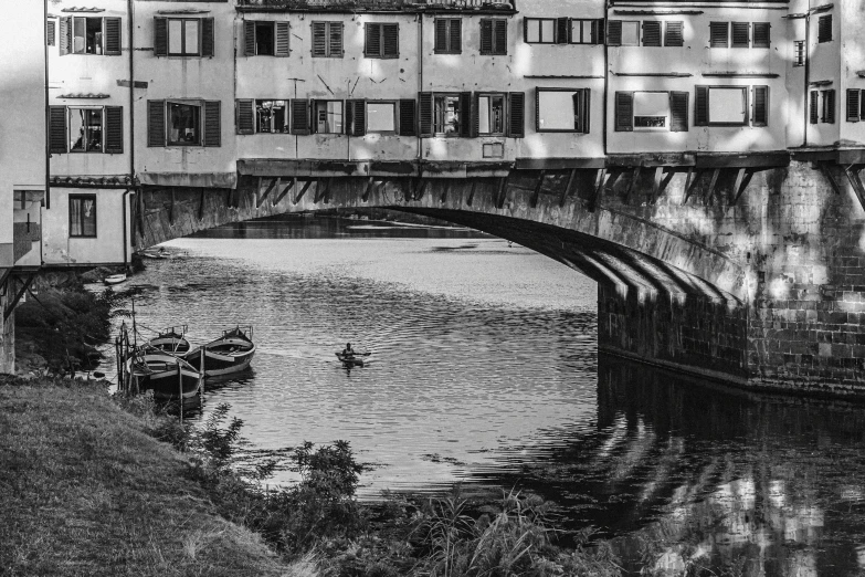 an old po of the bridge across a river