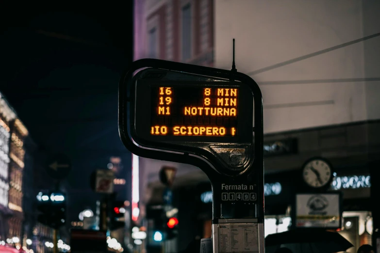 a clock in the city indicating time to get to eleven