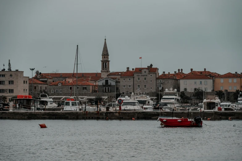 a po taken looking at a town across the water