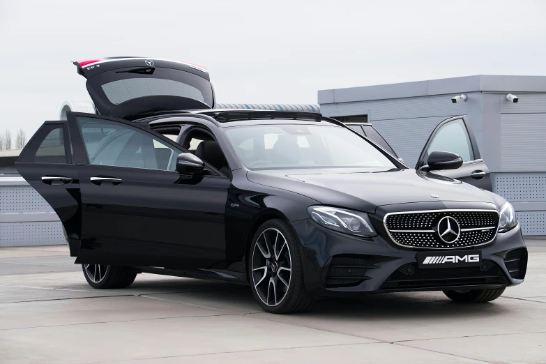 a mercedes e - class is loaded for the new zealand auto show