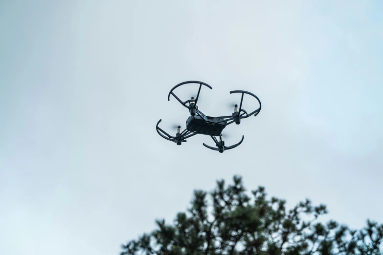 a large black toy flying through the air