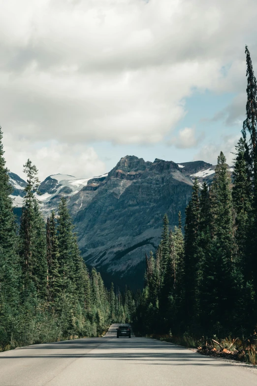 a picture of a road going through some mountains