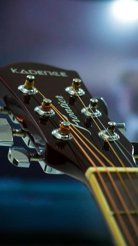 close up view of the headstock and the pickup on a new relic