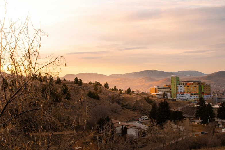 a scenic s of the city with a lot of trees