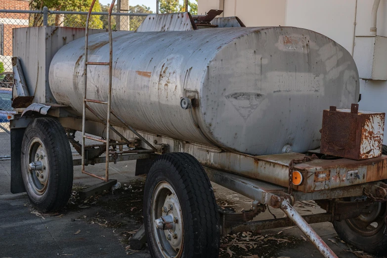 this is a picture of a large tank in the back of a truck