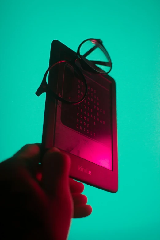 an old style electronic device is lit up