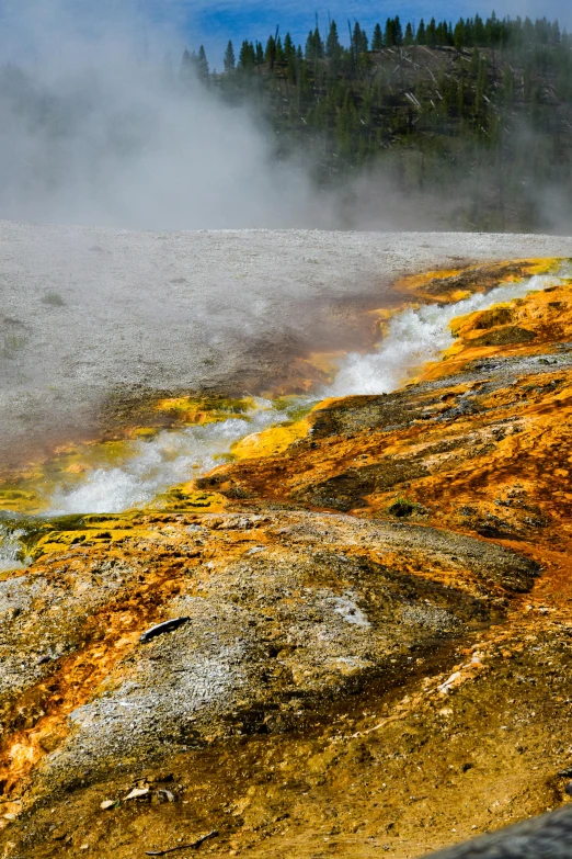 there is a colorful substance in the water