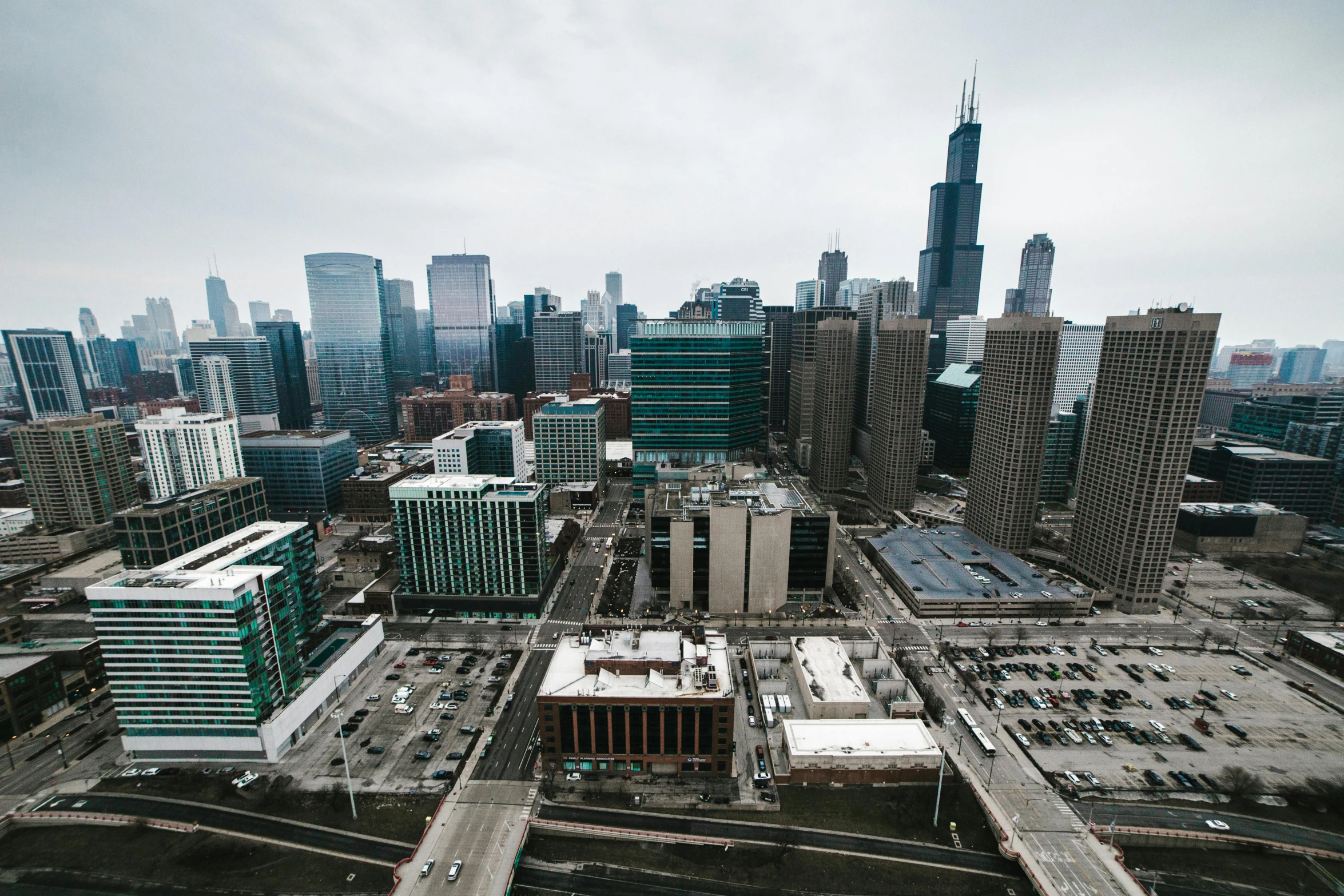 a very large city with some big buildings