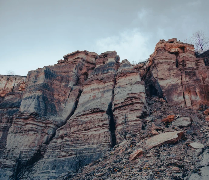 the rocks and vegetation are very tall