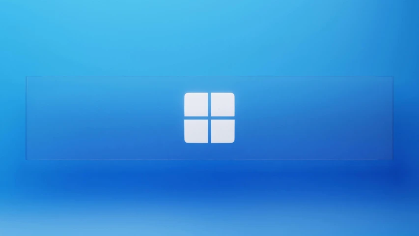 a blue wall with a windows application on it