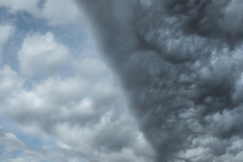 a huge dark storm is coming across the horizon