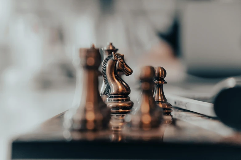 a chess set sitting on top of a table