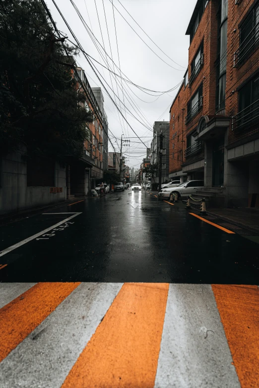 a po taken at an intersection looking at the street