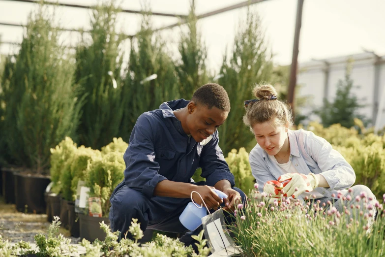 an image of two people in the garden