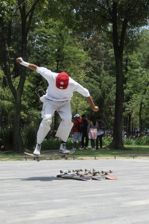 a person on a skateboard performing a trick