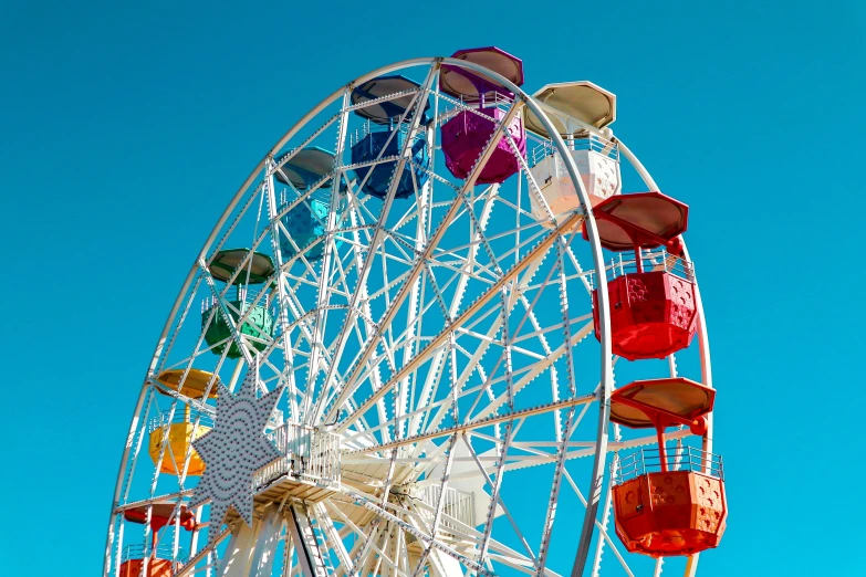 a ferris wheel with a lot of different colors on it