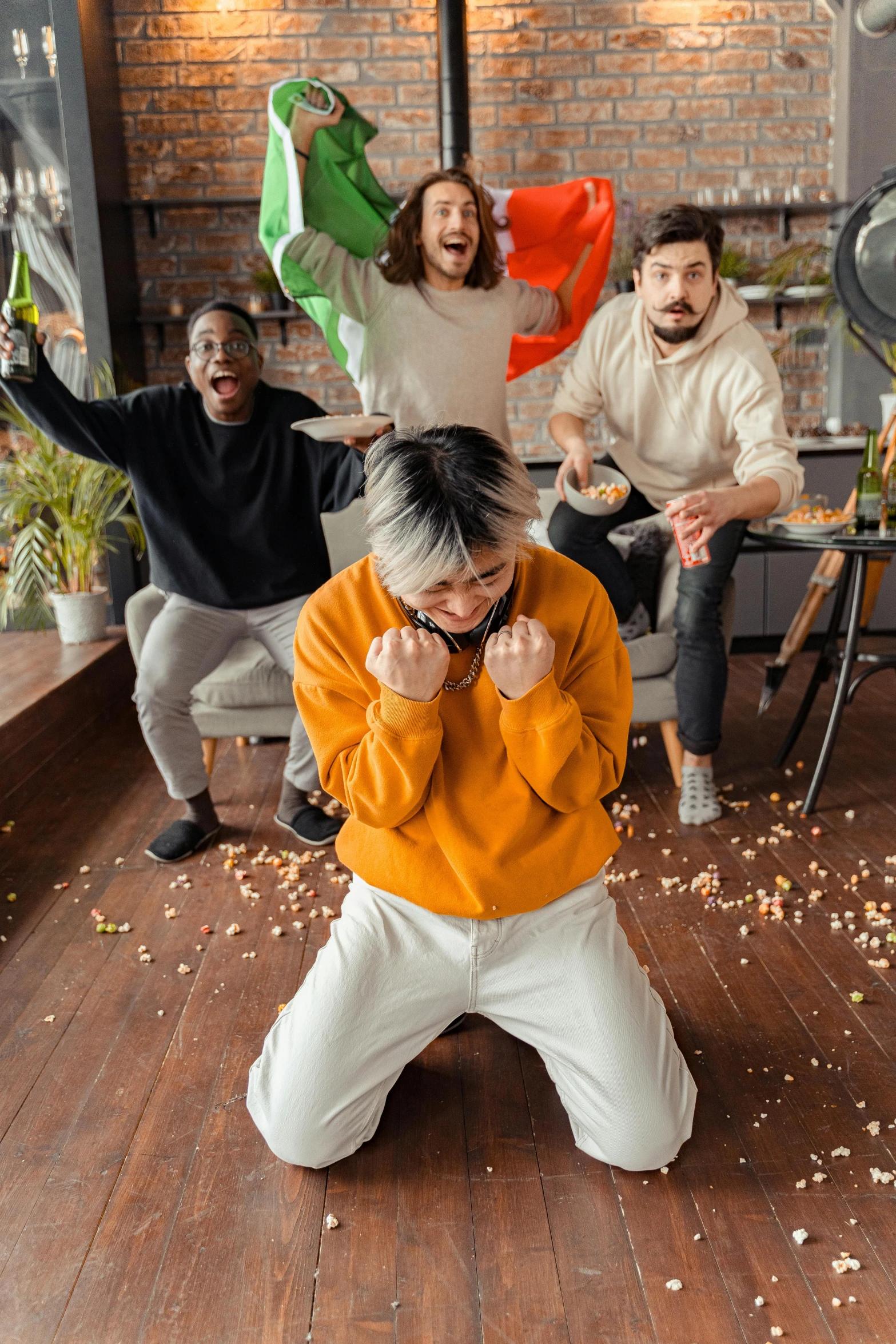 four people are doing different dances in the studio