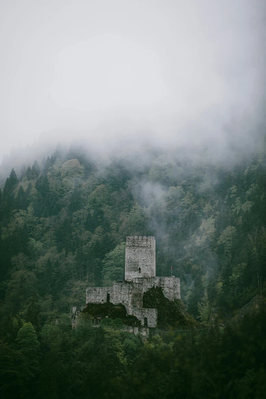 a very tall mountain with a bunch of stuff on it