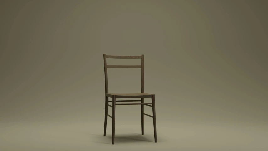 a simple wooden chair with a seat made from wood
