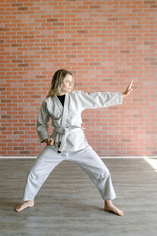 an image of a woman practicing karate